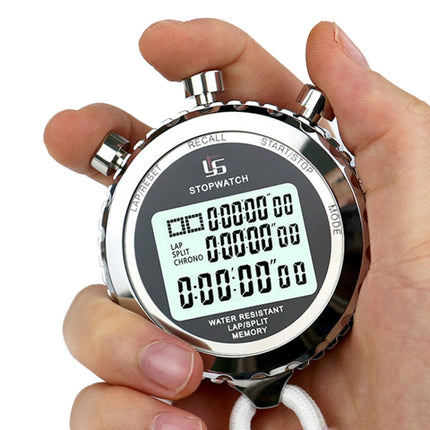 YS Metal Stopwatch 3 Rows Display Running Training Electronic Timers, Style: YS-510 10 Memories-garmade.com