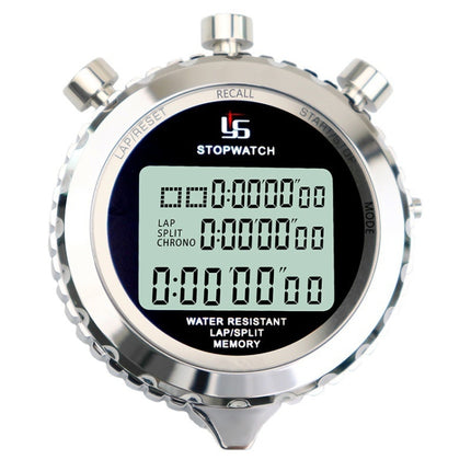 YS Metal Stopwatch 3 Rows Display Running Training Electronic Timers, Style: YS-510 10 Memories-garmade.com