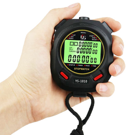YS 3 Rows Display Luminous Stopwatch Timer Training Referee Stopwatch, Style: YS-1100 100 Memories-garmade.com