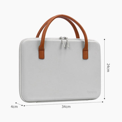 Baona BN-F020 Multifunctional Waterproof Wear-resistant Computer Bag, Specification: Leather (Gray)-garmade.com