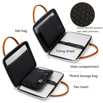 Baona BN-F020 Multifunctional Waterproof Wear-resistant Computer Bag, Specification: Leather (Gray)-garmade.com