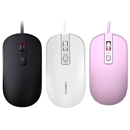 LANGTU T4 4 Keys 1600DPI Game Office USB Universal Wired Mute Mouse, Cable Length: 1.5m(Pink)-garmade.com