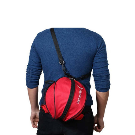 One-shoulder Two-way Opening Zipper Basketball Volleyball Football Bag Sports Ball Bag(Red)-garmade.com