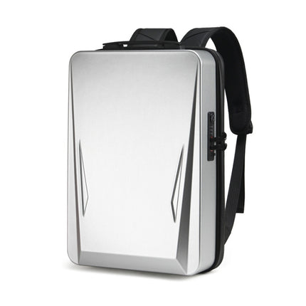 Men PC Hard Shell Gaming Computer Backpack For 15.6-17.3 Inch(Silver)-garmade.com