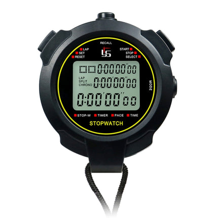 YS Stopwatch Timer Training Fitness Competition Stopwatch, Style: YS-760 60 Memories(Black)-garmade.com