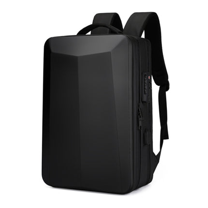 ABS Hard Shell Gaming Computer Backpack, Color: 15.6 inches (Black)-garmade.com
