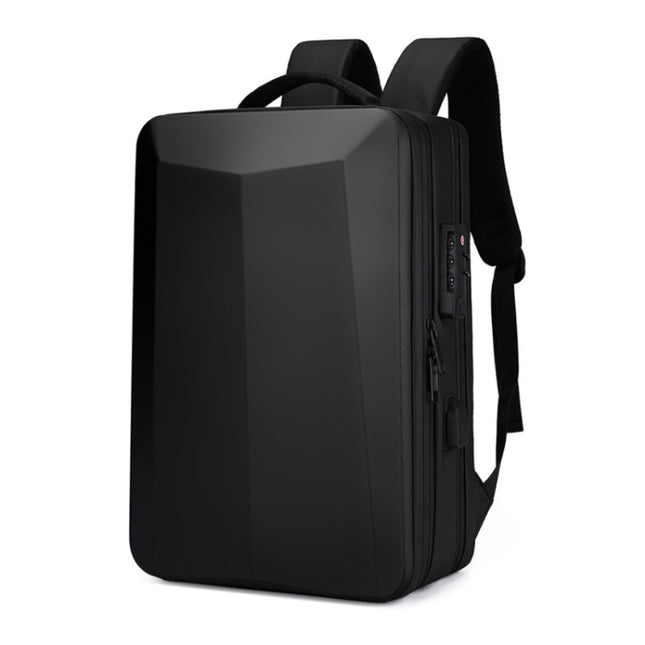 ABS Hard Shell Gaming Computer Backpack, Color: 15.6 inches (Black)-garmade.com