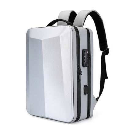 ABS Hard Shell Gaming Computer Backpack, Color: 15.6 inches (Silver)-garmade.com