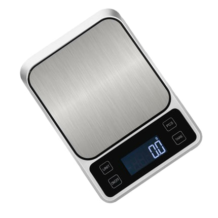 Stainless Steel Food Baking Scale Small Bench Scale Kitchen Electronic Scale English 5kg/1g-garmade.com