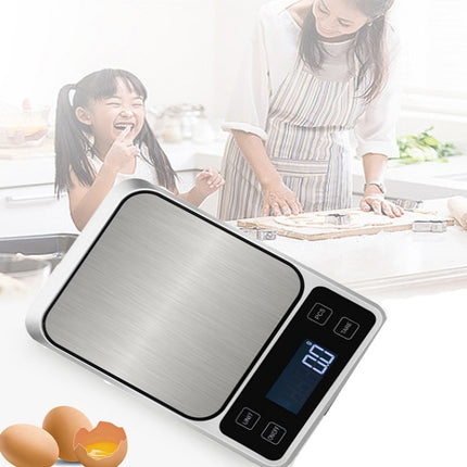 Stainless Steel Food Baking Scale Small Bench Scale Kitchen Electronic Scale English 3kg/0.1g-garmade.com