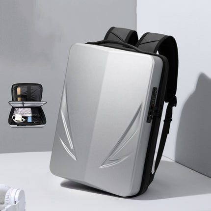 PC Hard Shell Computer Bag Gaming Backpack For Men, Color: Single-layer Silver-garmade.com