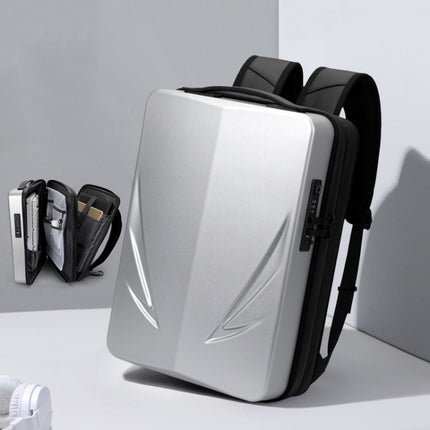PC Hard Shell Computer Bag Gaming Backpack For Men, Color: Double-layer Silver-garmade.com