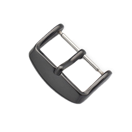 10 PCS IP Plated Stainless Steel Pin Buckle Watch Accessories, Color: Black 18mm-garmade.com