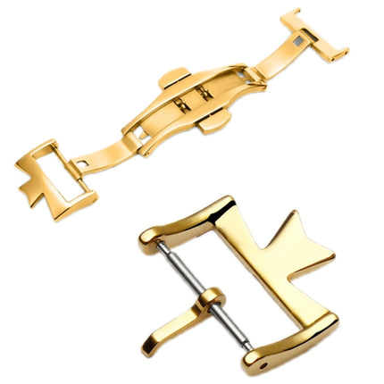 VC Stainless Steel Butterfly Pin Buckle Watch Accessories, Style: 18mm Buckle(Rose Gold)-garmade.com