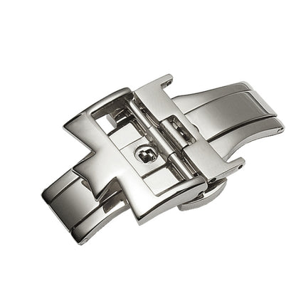 VC Stainless Steel Butterfly Pin Buckle Watch Accessories, Style: 18mm Butterfly Buckle(Silver)-garmade.com