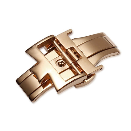 VC Stainless Steel Butterfly Pin Buckle Watch Accessories, Style: 18mm Butterfly Buckle(Rose Gold)-garmade.com