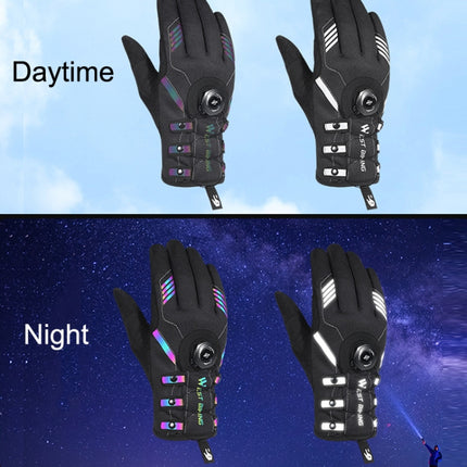 A Pair WEST BIKING Cycling Breathable Self-locking Gloves with Buckle, Size: M(Anti-light Type)-garmade.com