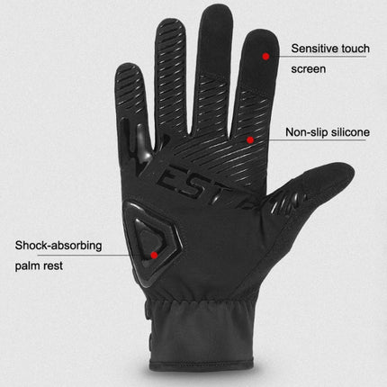 A Pair WEST BIKING Cycling Breathable Self-locking Gloves with Buckle, Size: L(Colorful Type)-garmade.com