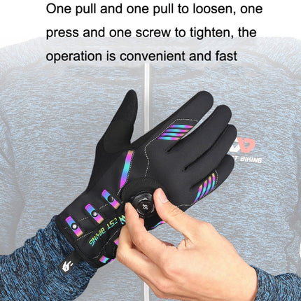 A Pair WEST BIKING Cycling Breathable Self-locking Gloves with Buckle, Size: XL(Colorful Type)-garmade.com