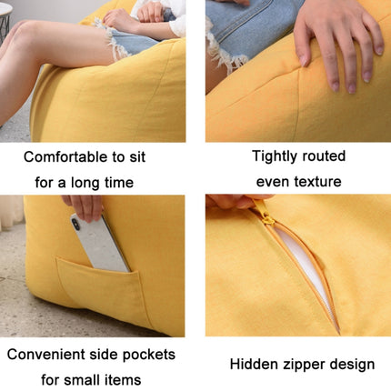 Cotton Lazy Sofa Removable And Washable Cloth Cover(Lemon Yellow)-garmade.com