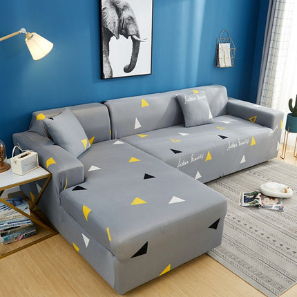 Fabric High Elastic All Inclusive Lazy Sofa Cover, Size: 1 Person(Simple Elegant)-garmade.com