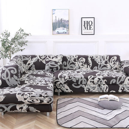 Fabric High Elastic All Inclusive Lazy Sofa Cover, Size: 1 Person(Royal Style)-garmade.com