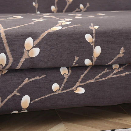 Fabric High Elastic All Inclusive Lazy Sofa Cover, Size: 1 Person(Black Gray Geometry)-garmade.com
