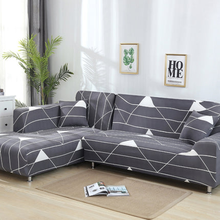 Fabric High Elastic All Inclusive Lazy Sofa Cover, Size: 3 Persons(Gray Space)-garmade.com