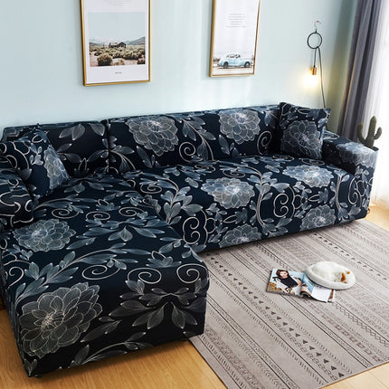 Fabric High Elastic All Inclusive Lazy Sofa Cover, Size: 3 Persons(Ancient Charm)-garmade.com