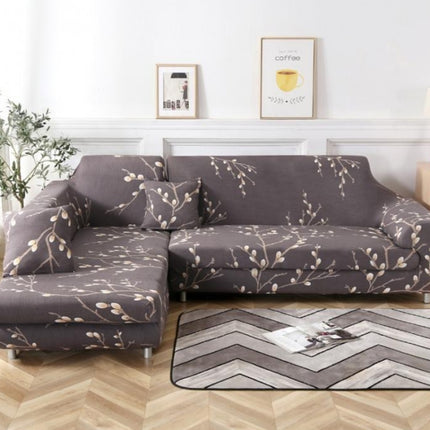 Fabric High Elastic All Inclusive Lazy Sofa Cover, Size: 4 Persons(happiness Tip Of Brow)-garmade.com