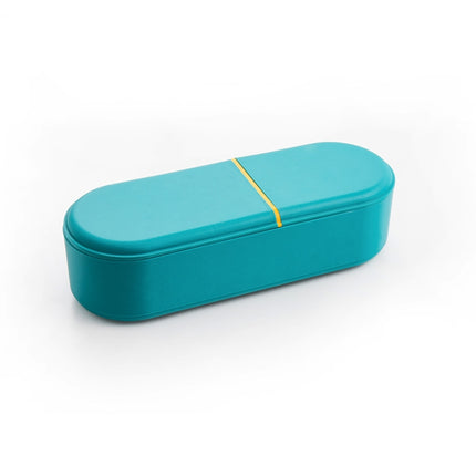 Household Battery Storage Box Data Cable Charger Storage Organizer Box, Color: Blue Double Layer-garmade.com