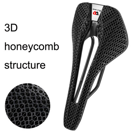 WEST BIKING YP0801130 Bicycle Comfort Honeycomb Seat Cushion(Black)-garmade.com