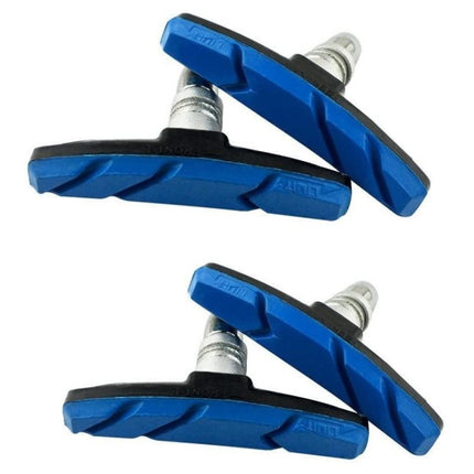 2 Pairs Silent V-brake Bicycle Brake Shoes, Color: Blue-garmade.com