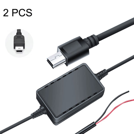 2 PCS USB Car Charge 12V To 5V Navigation Instrument Reduction Line(Mini Straight Head)-garmade.com