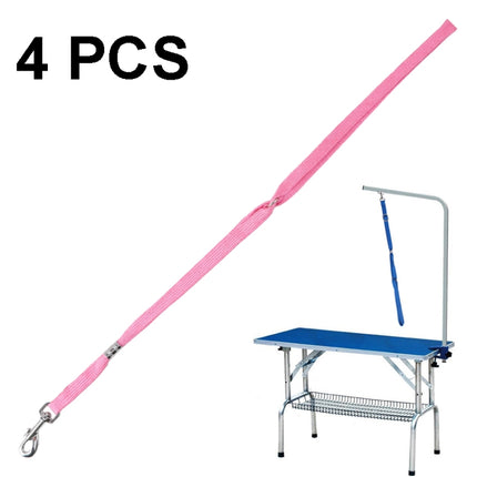 4 PCS Pet Bath and Grooming Table Fixed Rope Dog Traction Rope, Color: Pink-garmade.com