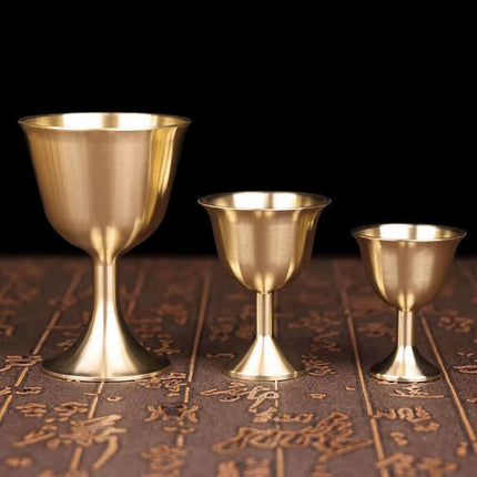 2 PCS Bar Cocktail Whiskey Pure Copper Goblet, Standard sizes: Small(Copper Color Carton Package)-garmade.com