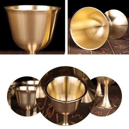 2 PCS Bar Cocktail Whiskey Pure Copper Goblet, Standard sizes: Small(Copper Color Carton Package)-garmade.com