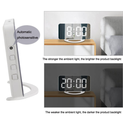 TS-8202 Multifunctional LED Vibration Mirroring USB Alarm Clock-garmade.com