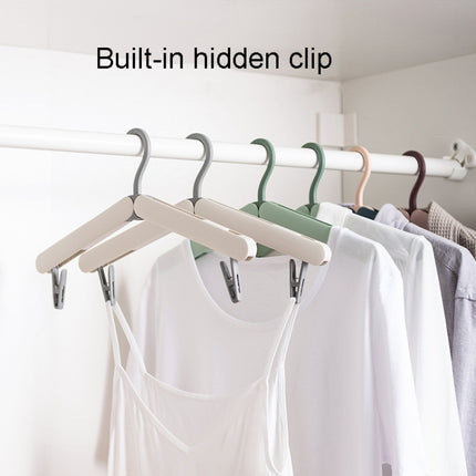 2 PCS Travel Folding Hanger Portable Drying Rack With Small Clamps(Gray)-garmade.com