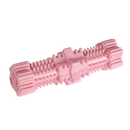 Dogs Bite Toys Hexagonal Molar Rods Pet Tooth Brush(Light Pink)-garmade.com