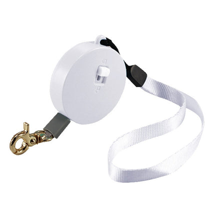 Automatic Telescopic Dog Traction Rope Small Pet Retractor(Round White)-garmade.com