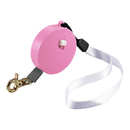 Automatic Telescopic Dog Traction Rope Small Pet Retractor(Round Pink)-garmade.com
