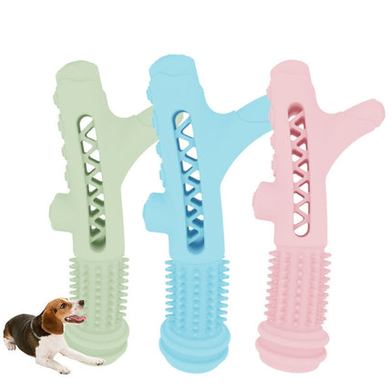 Hollow Branches Shaped Dogs Grinding and Cleaning Teeth Rod Pet Bite Resistant Toys(Green)-garmade.com