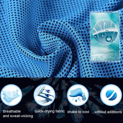 30x90cm Summer Fitness Cold Sports Towel To Cool Down Ice Cold Towel(Cylindrical Sky Blue)-garmade.com