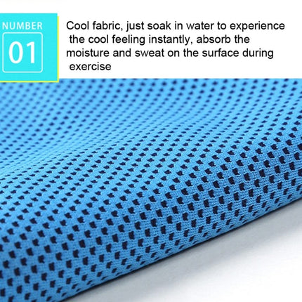 30x90cm Summer Fitness Cold Sports Towel To Cool Down Ice Cold Towel(Sky Blue)-garmade.com