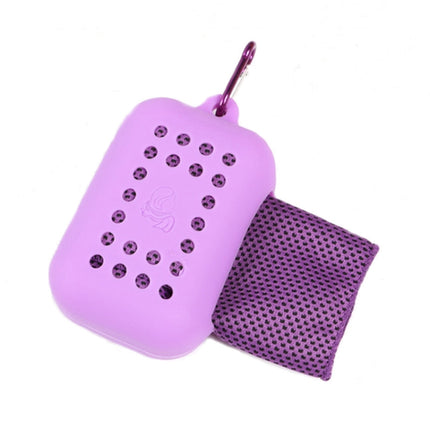 30x80cm Summer Fitness Cold Sports Towel To Cool Down Ice Cold Towel(Purple)-garmade.com