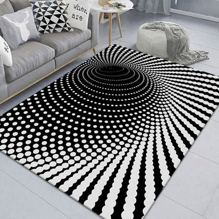 3D Geometric Stereo Trap Vision Living Room Bedroom Carpet, Size: 40x60cm(Rectangular Visual F)-garmade.com