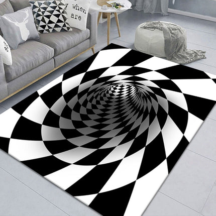 3D Geometric Stereo Trap Vision Living Room Bedroom Carpet, Size: 40x60cm(Rectangular Vision G)-garmade.com