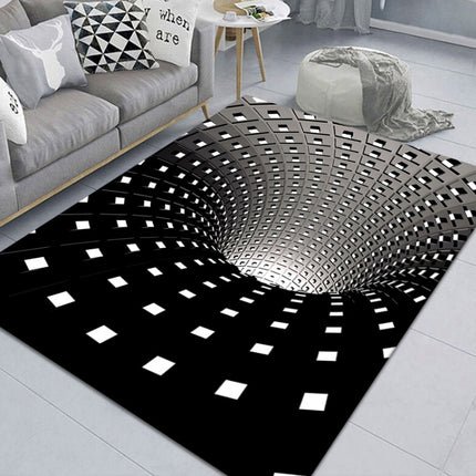 3D Geometric Stereo Trap Vision Living Room Bedroom Carpet, Size: 40x60cm(Rectangular Visual H)-garmade.com