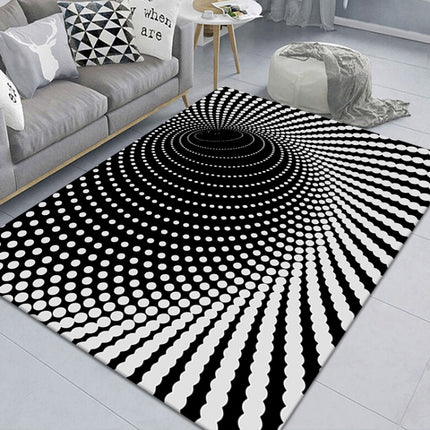 3D Geometric Stereo Trap Vision Living Room Bedroom Carpet, Size: 50x80cm(Rectangular Visual F)-garmade.com